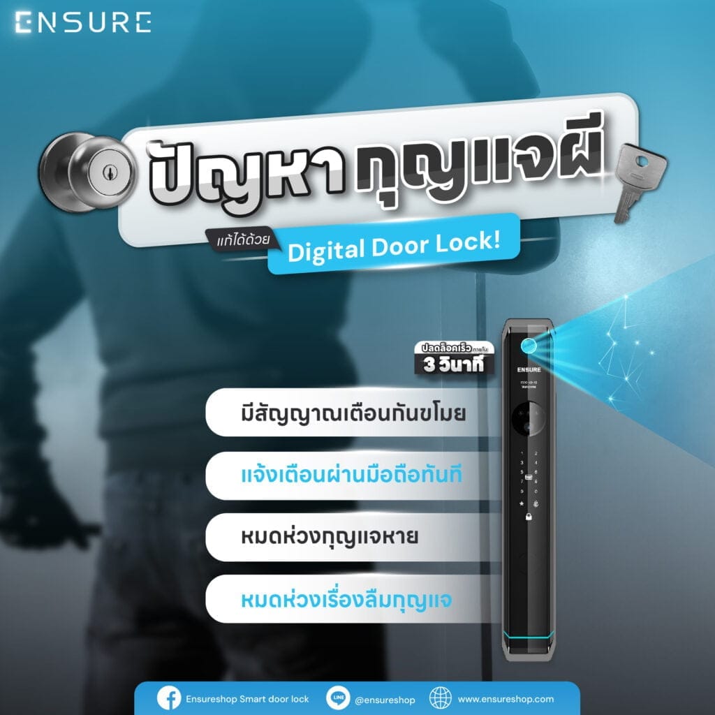 ปัญหากุญแจผี แก้ได้ด้วย Digital Door Lock !