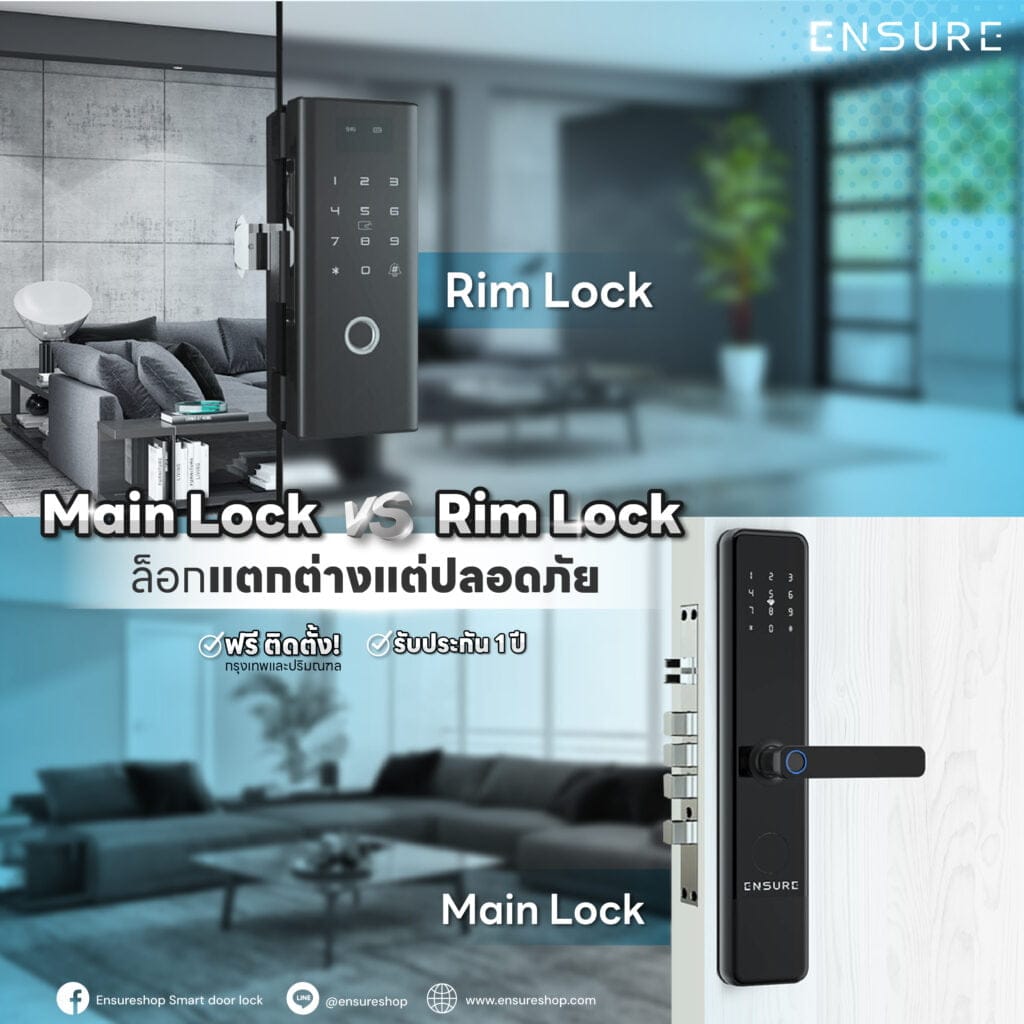 Main Lock vs Rim Lock ล็อกที่แตกต่างแต่ปลอดภัย