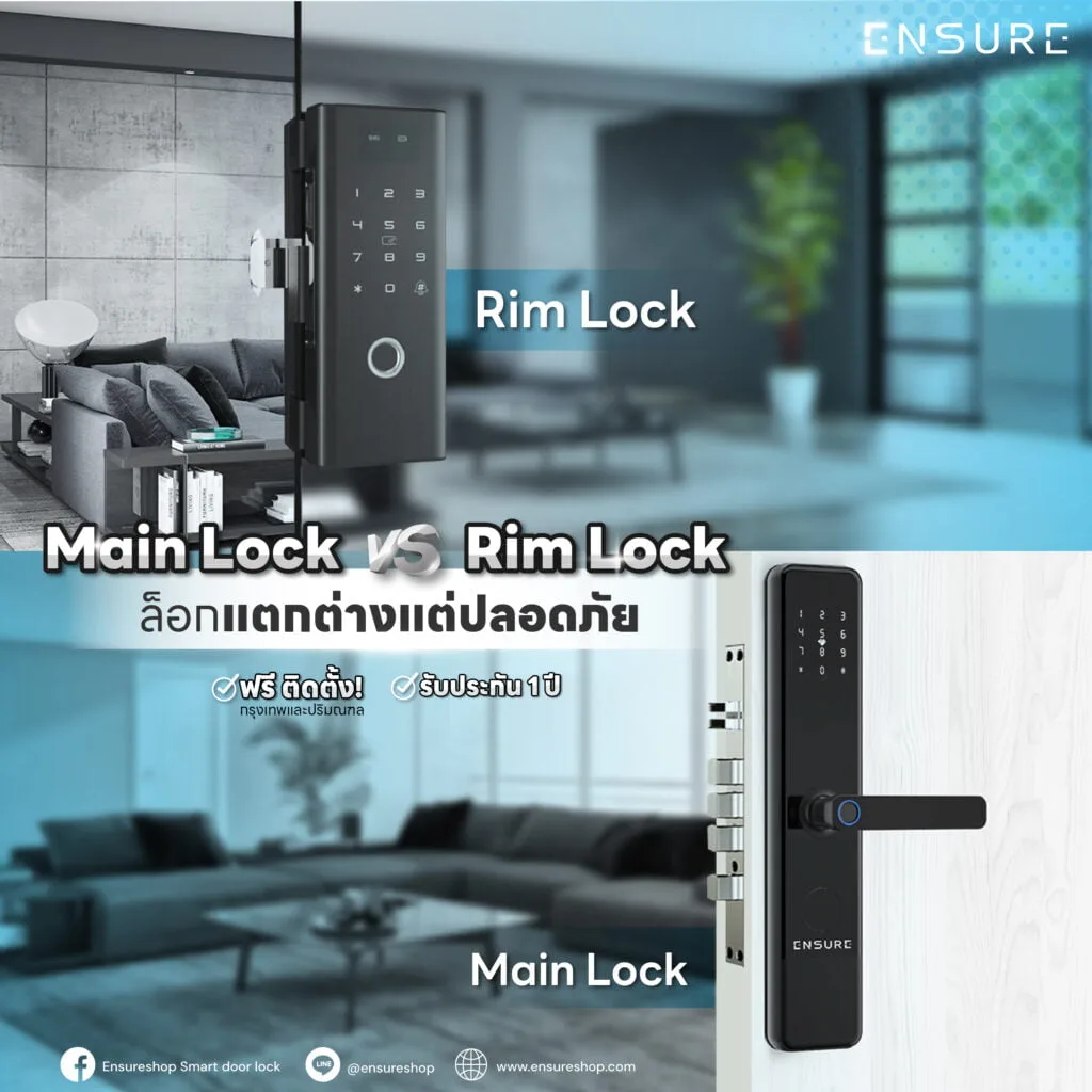 Main Lock vs Rim Lock ล็อกที่แตกต่างแต่ปลอดภัย