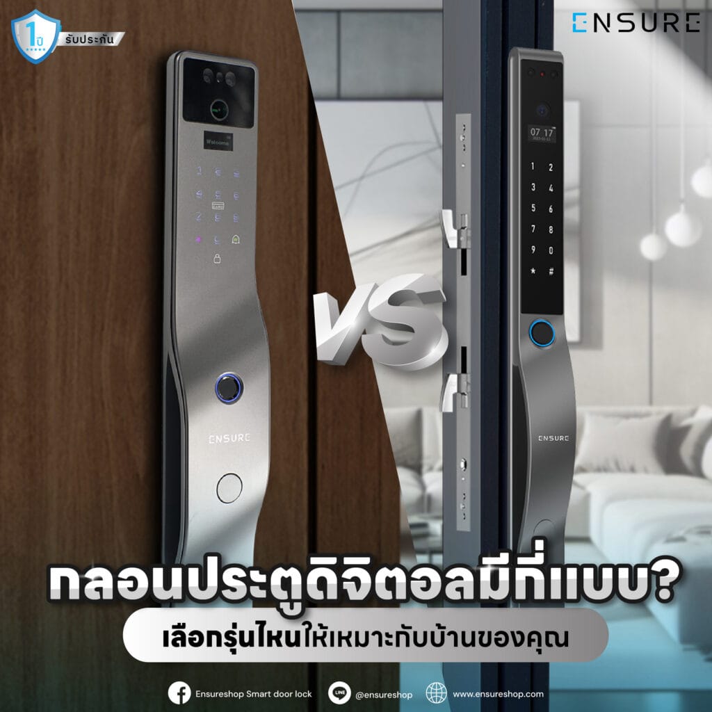 กลอนประตูดิจิตอล มีกี่แบบ? เลือกรุ่นไหนให้เหมาะกับบ้านของคุณ