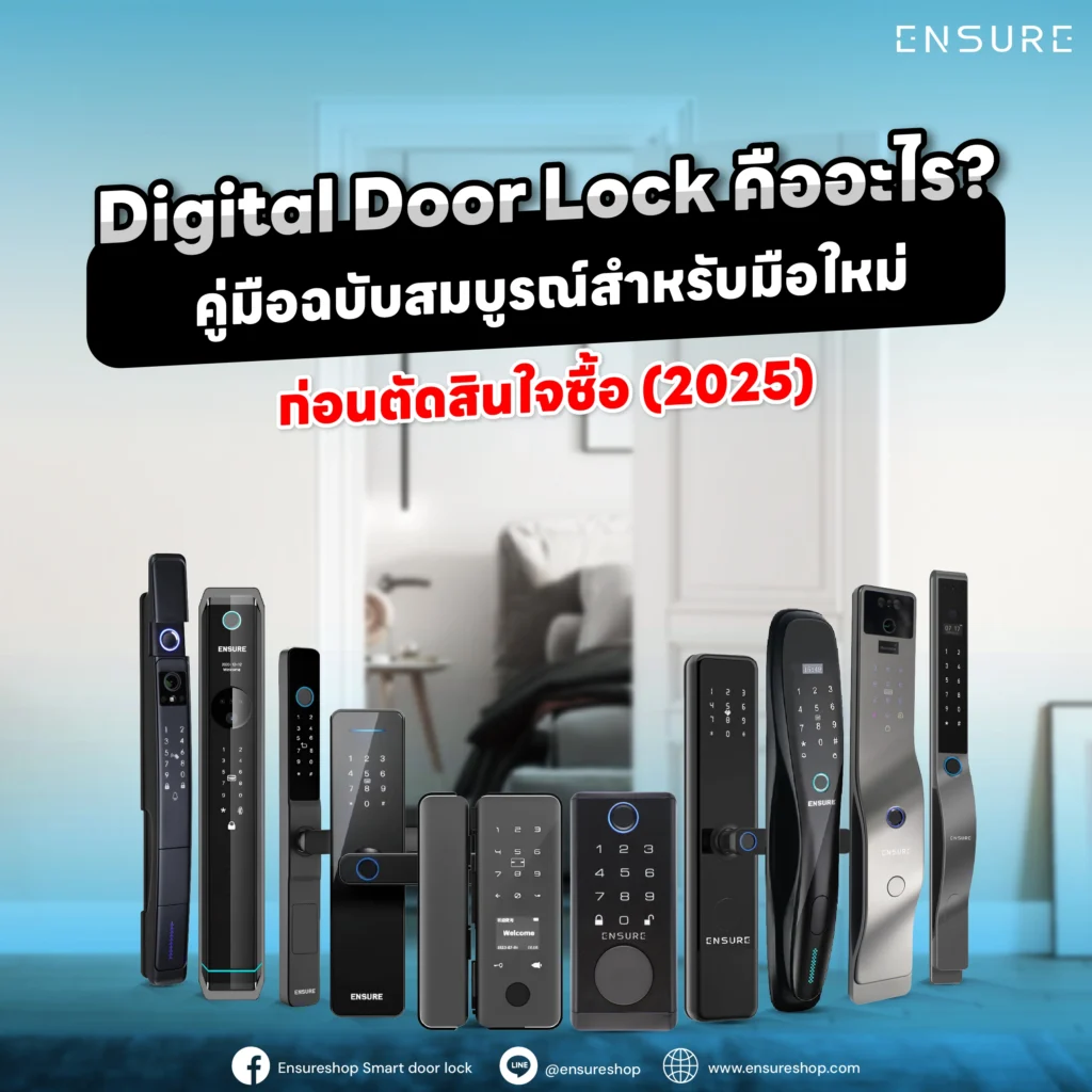 Digital Door Lock คืออะไร? คู่มือฉบับสมบูรณ์ปี 2025 สำหรับมือใหม่ เจาะลึกวิธีทำงาน ประเภทการปลดล็อก และวิธีเลือกซื้อกลอนประตูดิจิตอลที่ใช่สำหรับบ้านคุณ