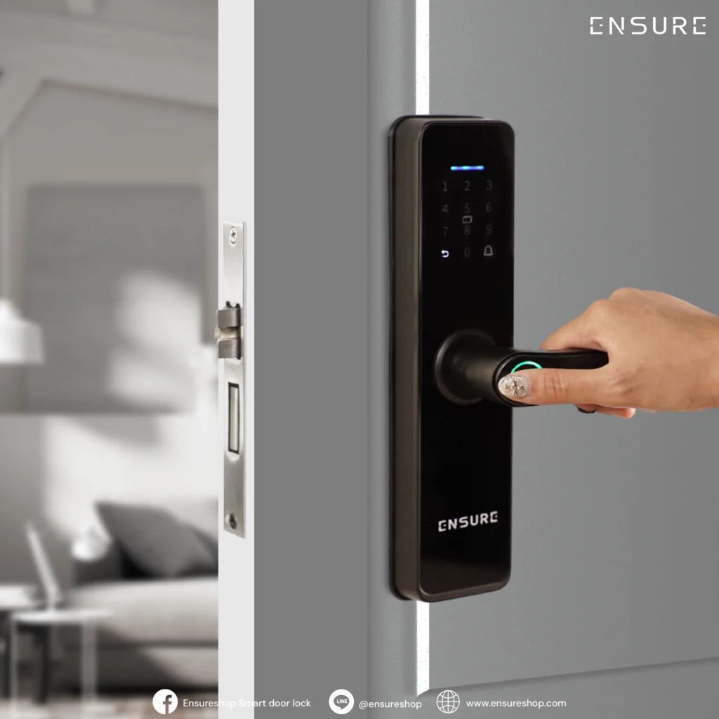 ไขทุกข้อสงสัยเกี่ยวกับ Digital Door Lock! ENSURE Shop รวบรวมคำถามที่พบบ่อยพร้อมคำตอบชัดเจน ทั้งเรื่องแบตหมด, การติดตั้ง, ความปลอดภัย และการเลือกซื้อ จบในที่เดียว