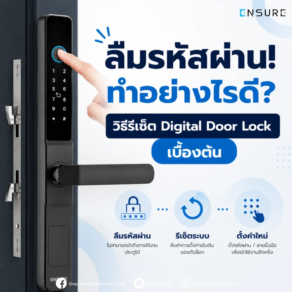 ขั้นตอนการรีเซ็ต Digital Door Lock EN106 เบื้องต้น