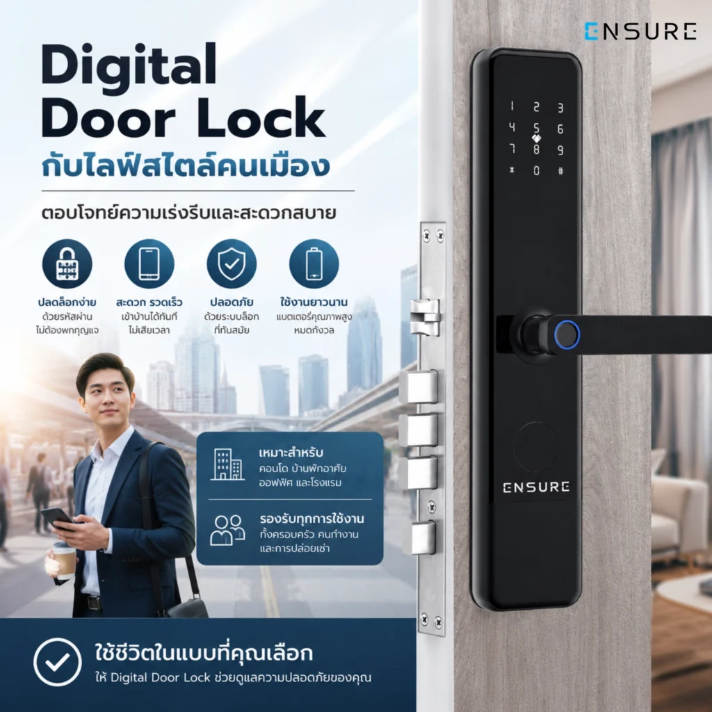 ทำไม Digital Door Lock ถึงเหมาะกับไลฟ์สไตล์คนเมือง