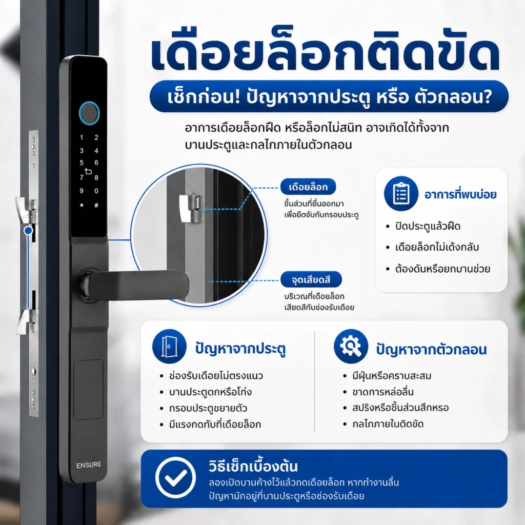 ทำความเข้าใจระบบเดือยกลอนของ Digital Door Lock