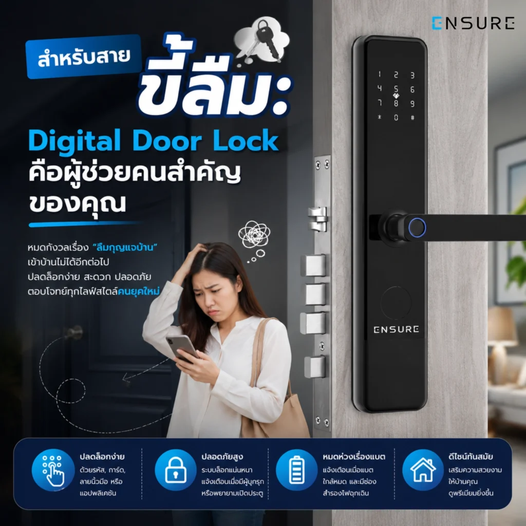 รู้จัก EN109 – HOTEL LOCK (TTHOTEL): Digital Door Lock ที่ออกแบบมาเพื่อการจัดการที่ง่ายขึ้น