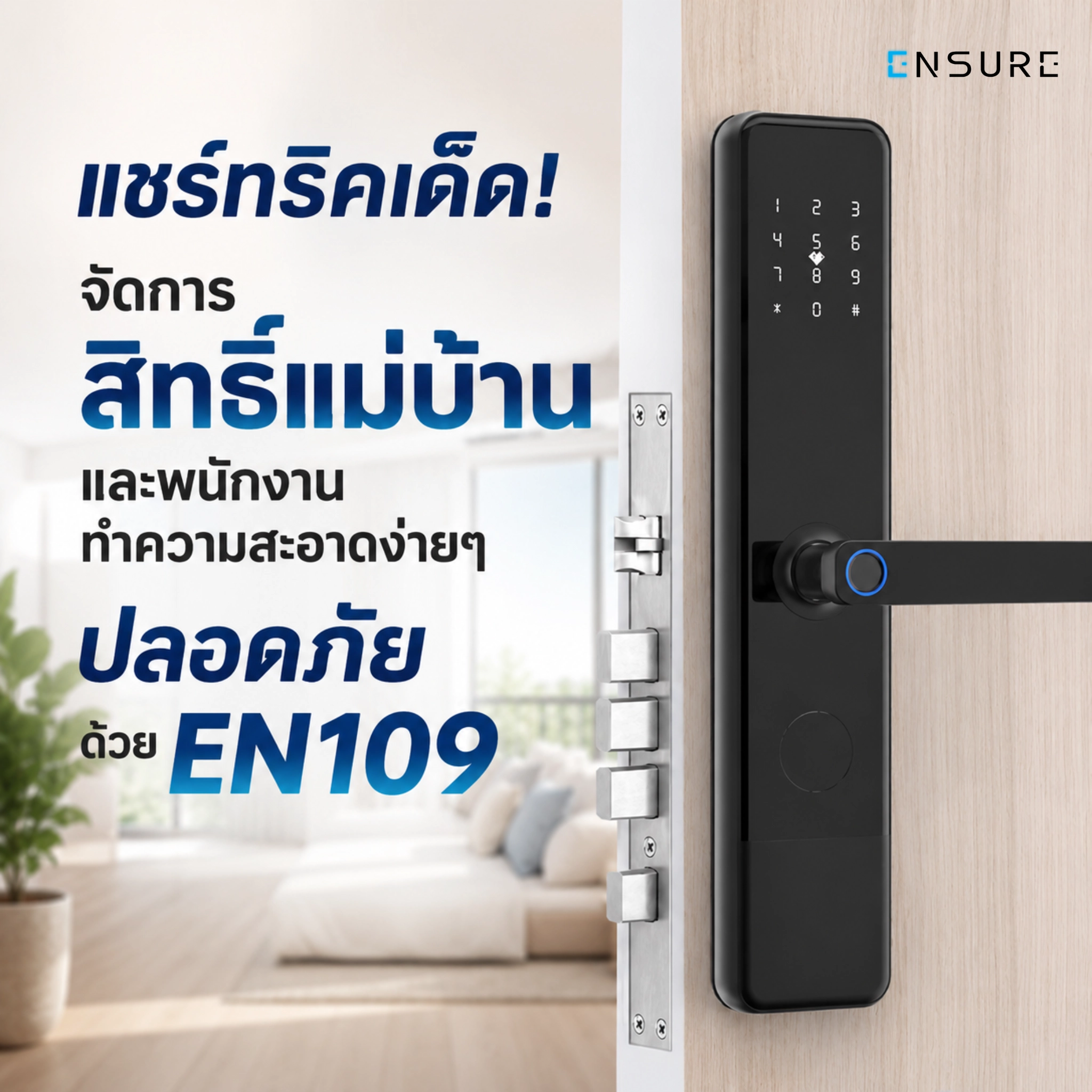 แชร์ทริคเด็ด! จัดการสิทธิ์แม่บ้านและพนักงานทำความสะอาดง่ายๆ ปลอดภัยด้วย EN109