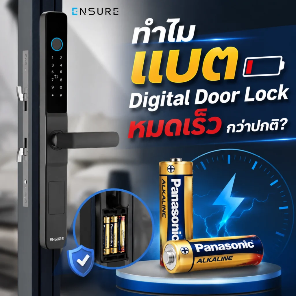 แบต Digital Door Lock