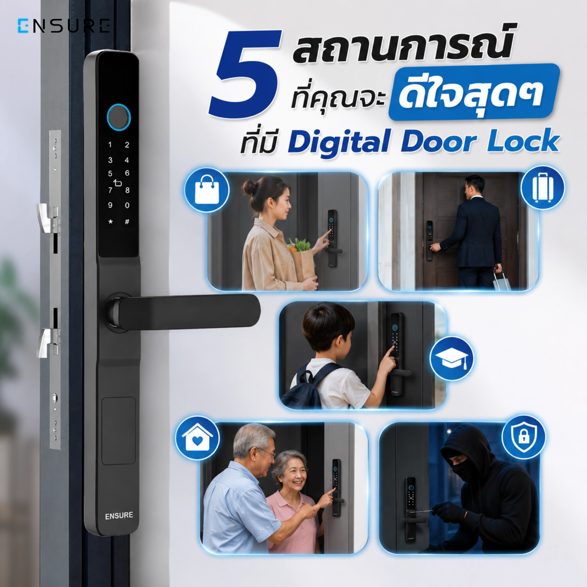 5 สถานการณ์ที่คุณจะดีใจสุดๆ ที่มี Digital Door Lock