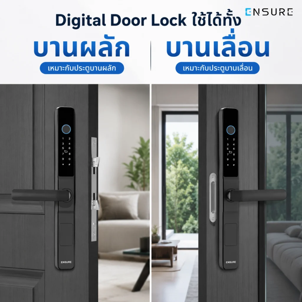 Digital Door Lock ประตูสองบาน (Double Door) คืออะไร และต่างจากประตูบานเดี่ยวอย่างไร