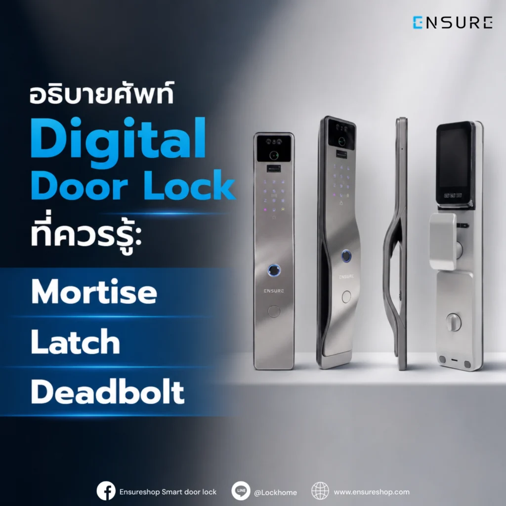 ทำไมต้องรู้ศัพท์ Mortise, Latch, Deadbolt ก่อนซื้อ Digital Door Lock