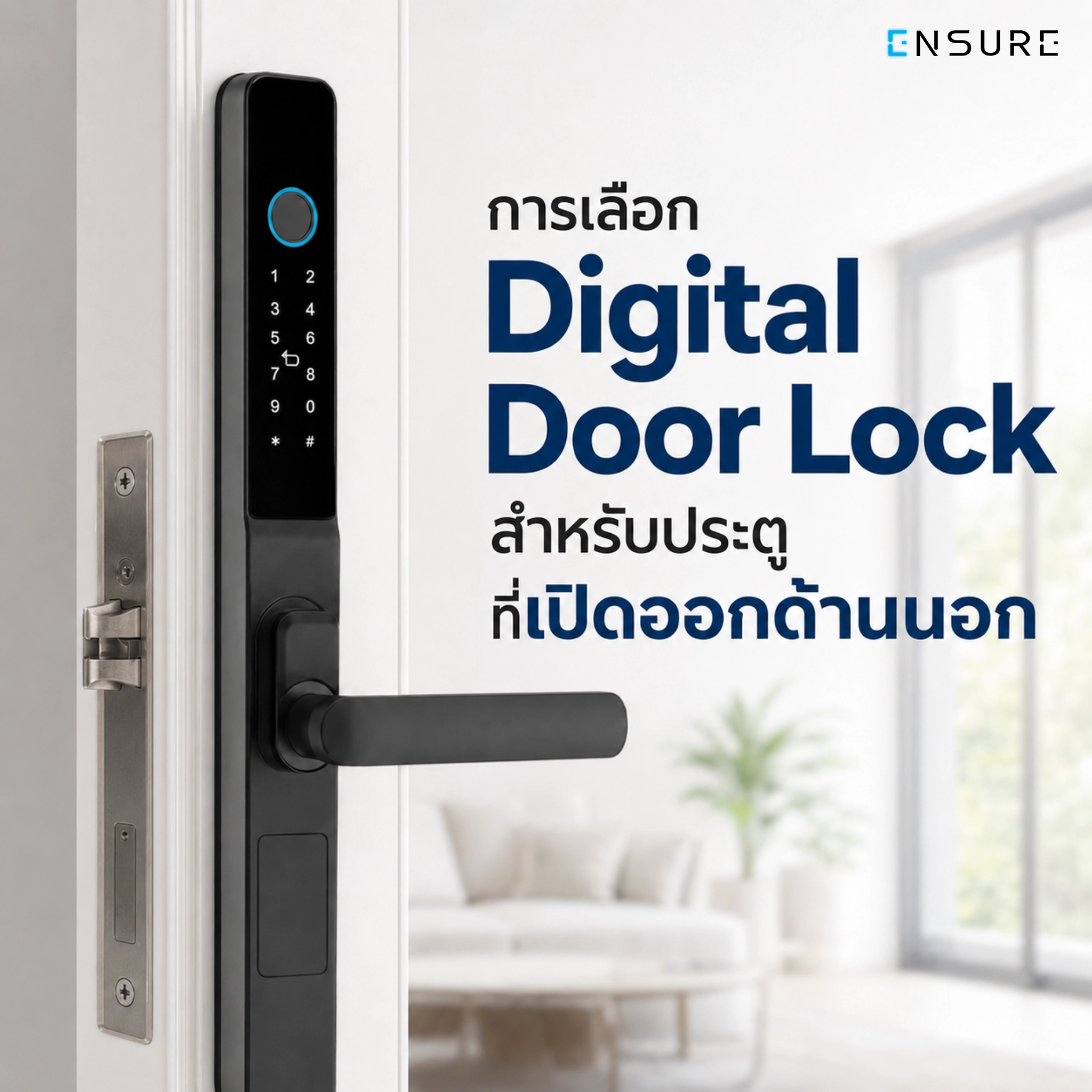การเลือก Digital Door Lock สำหรับประตูที่เปิดออกด้านนอก