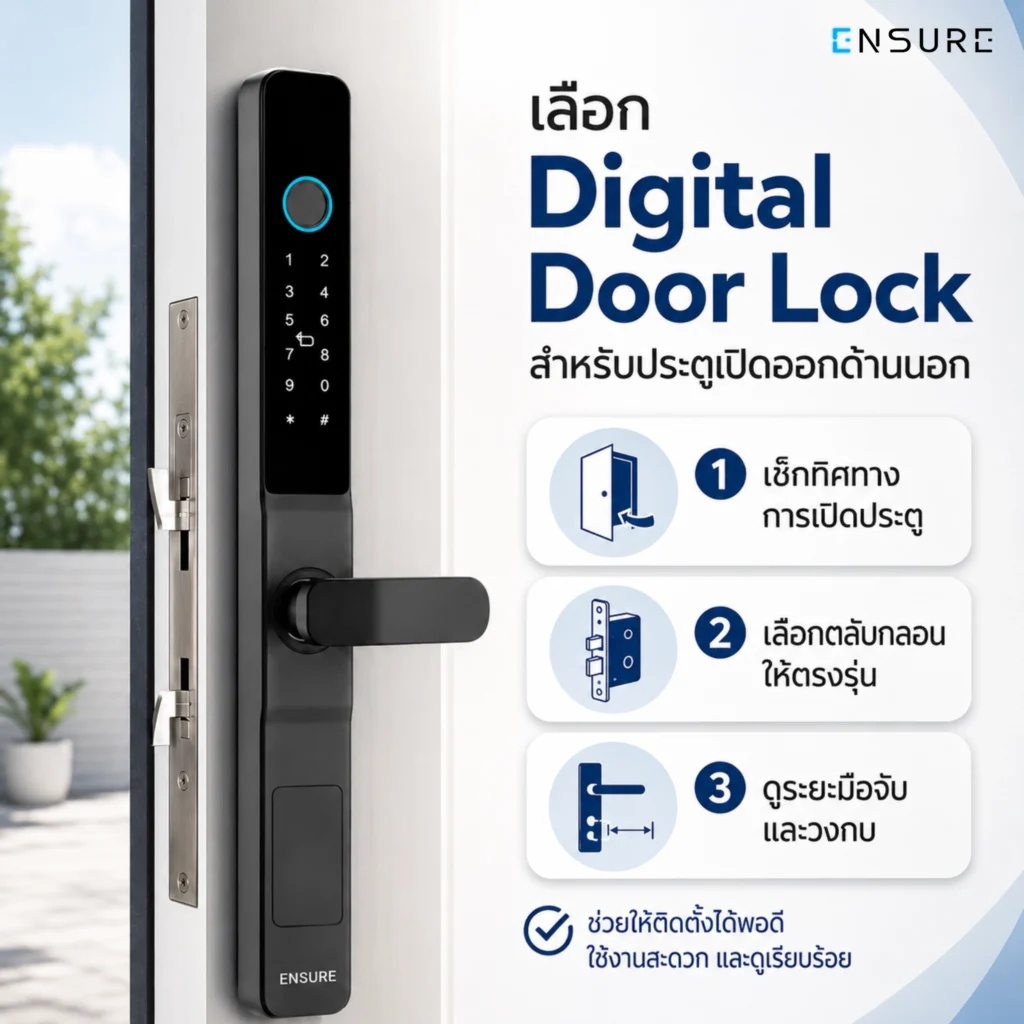 ประตูเปิดออกด้านนอกคืออะไร และทำไมต้องเลือก Digital Door Lock ให้ถูก
