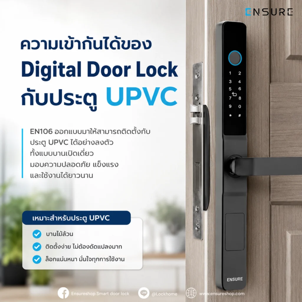 ประตู UPVC คืออะไร และทำไมต้องตรวจสอบก่อนติด Digital Door Lock
