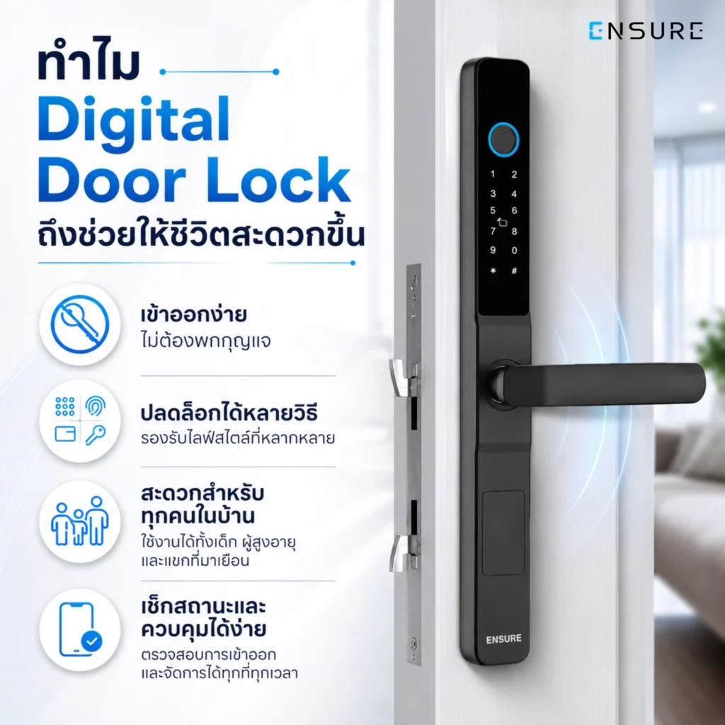 ทำไม Digital Door Lock ถึงช่วยให้ชีวิตสะดวกขึ้น