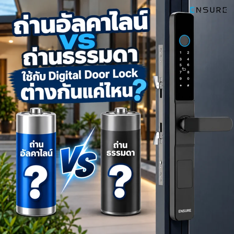 ถ่านอัลคาไลน์ vs ถ่านธรรมดา ใช้กับ Digital Door Lock ต่างกันแค่ไหน?