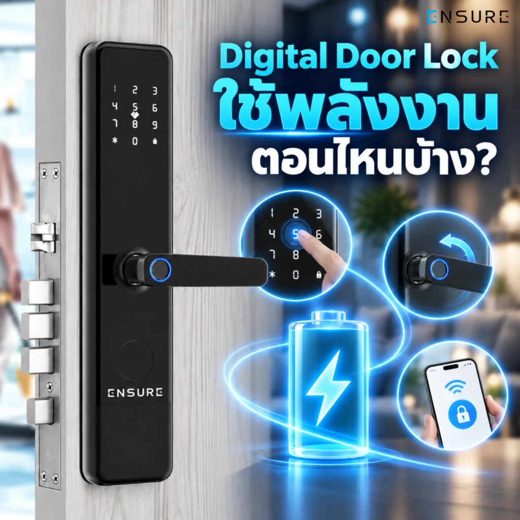 Digital Door Lock ใช้พลังงานตอนไหนบ้าง