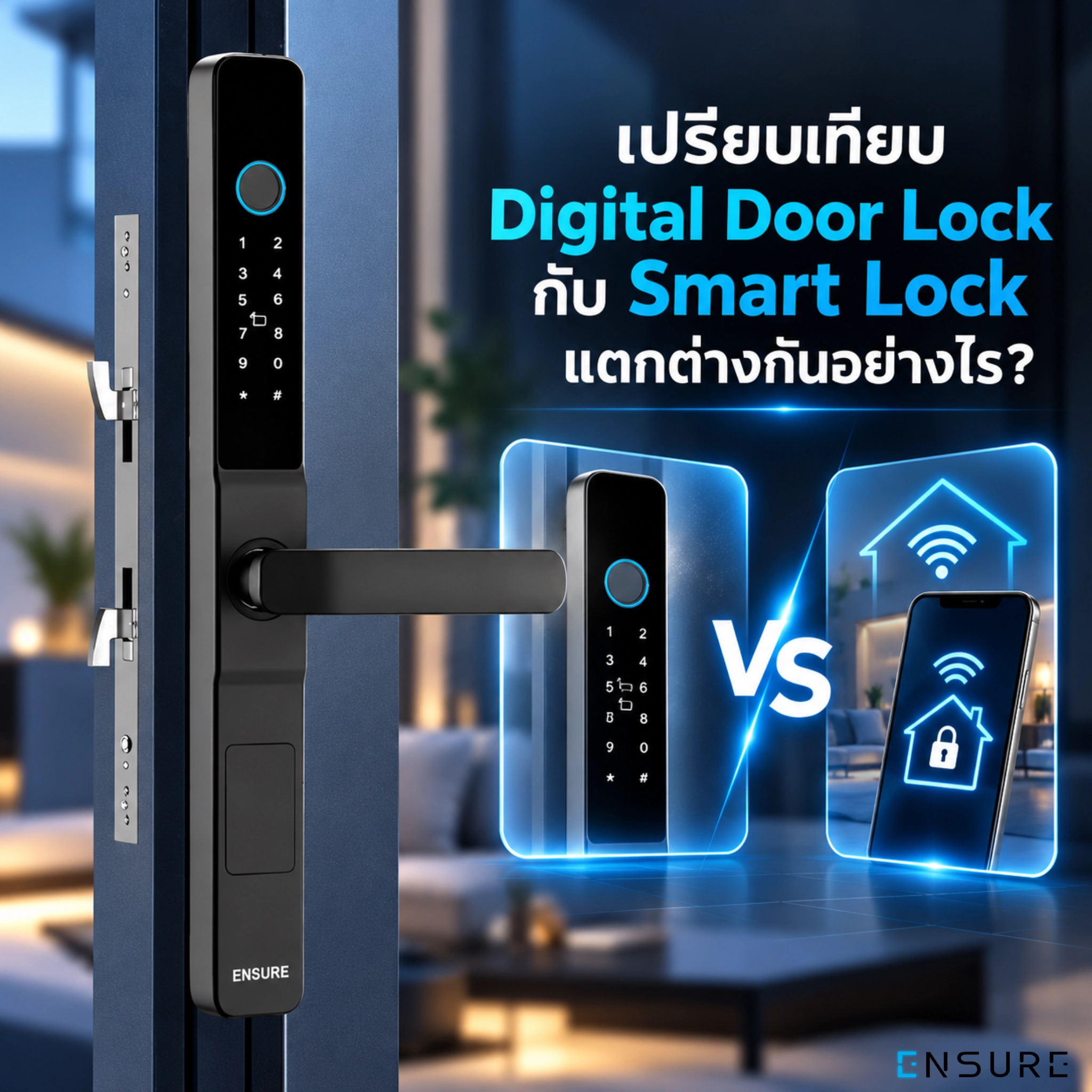 เปรียบเทียบ Digital Door Lock กับ Smart Lock แตกต่างกันอย่างไร?
