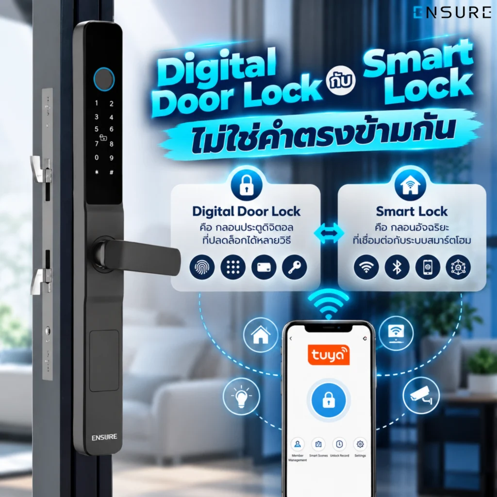 Digital Door Lock กับ Smart Lock ไม่ใช่คำตรงข้ามกัน